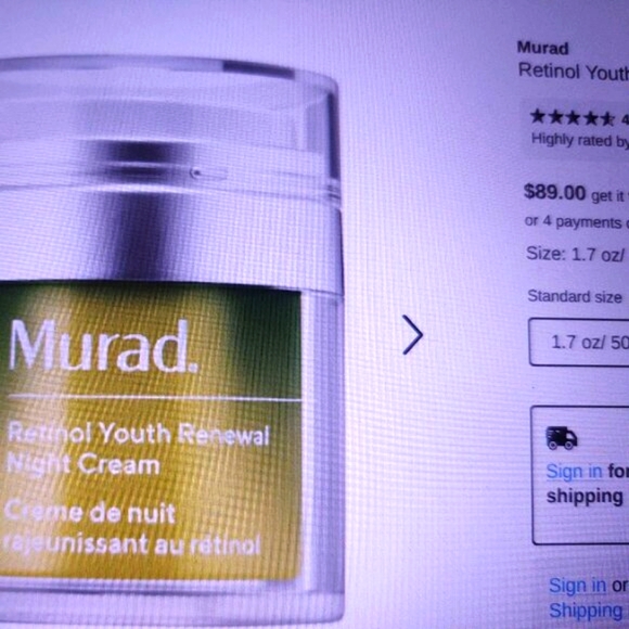 NWT Murad RESURGENCE Retinol Youth Night Cream 1.7 Fl Oz
